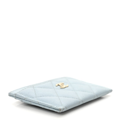 Chanel Caviar Quilted Card Holder Light Blue 4 of 8