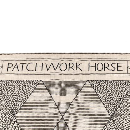 Hermes Cashmere Silk Patchwork Horse Shawl 140 Naturel Ebene 5 of 6