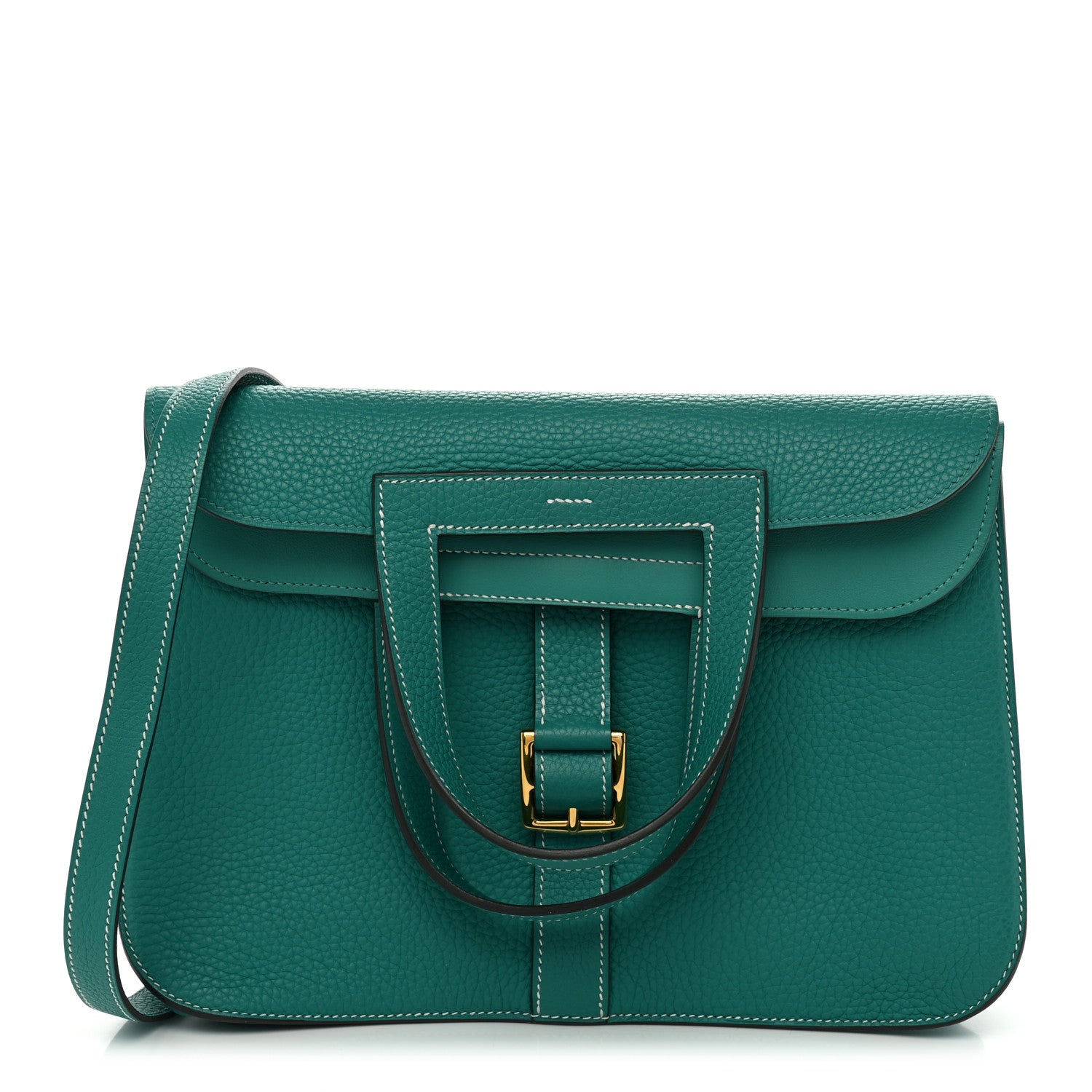 Hermes Taurillon Clemence Halzan 31 GM Vert Verone 1 of 10