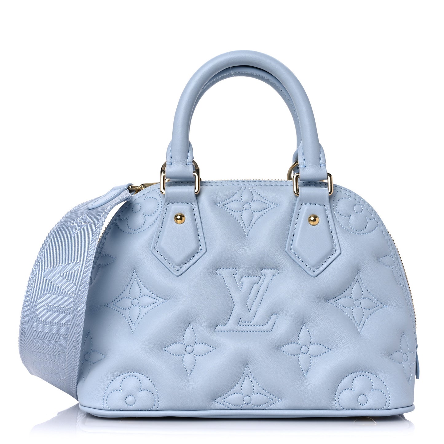 Calfskin Bubblegram Alma BB Ice Blue