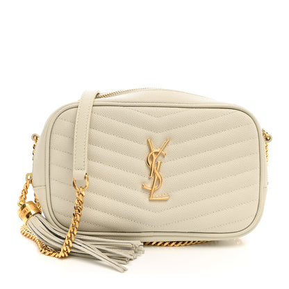 Saint Laurent Grain De Poudre Matelasse Monogram Mini Lou Camera Bag Crema Soft 1 of 10