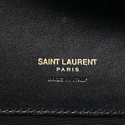 Saint Laurent Lambskin Patent Monogram Cassandre Clasp Flap Pouch Black 6 of 8