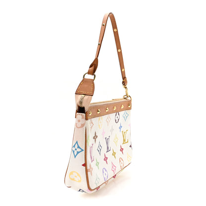 Louis Vuitton Monogram Multicolor Pochette Accessories White 3 of 10