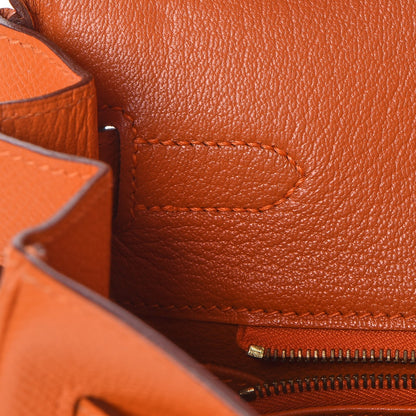 Hermes Epsom Birkin 30 Orange 29 of 36