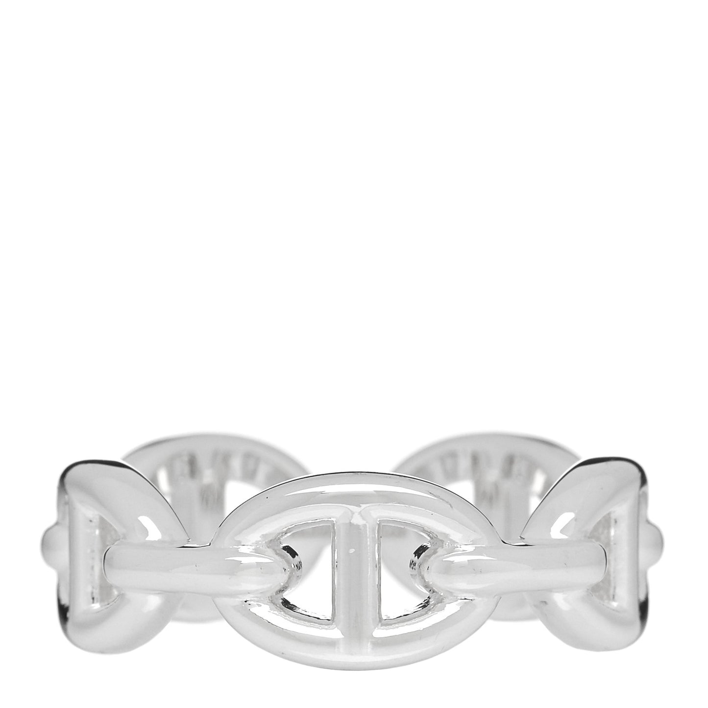 Sterling Silver PM Chaine d'Ancre Enchainee Band Ring 55 7.25