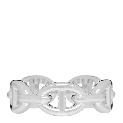Hermes Sterling Silver PM Chaine d'Ancre Enchainee Band Ring 55 7.25 1 of 7
