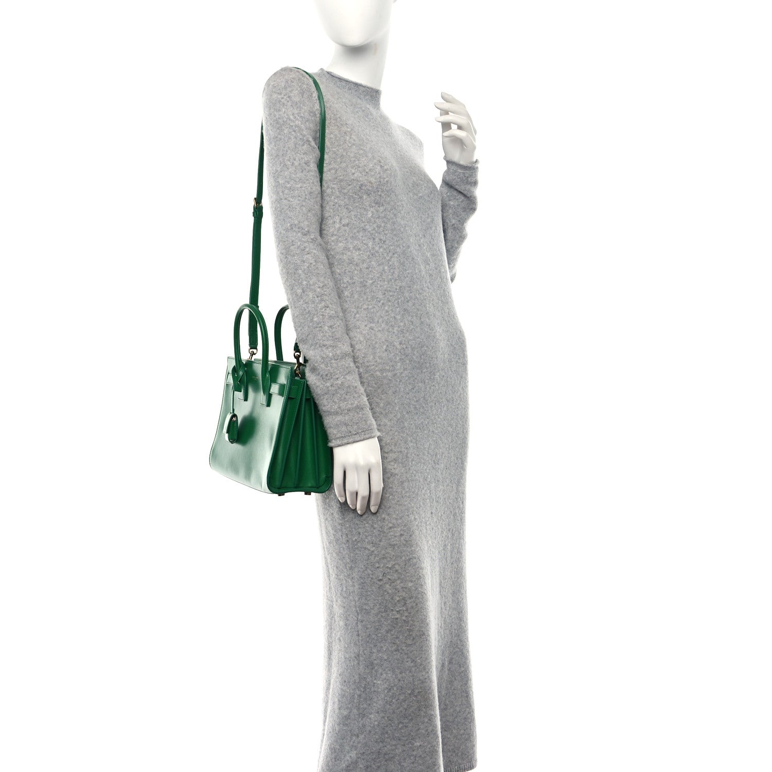 Saint Laurent Calfskin Baby Sac De Jour Green 3 of 9