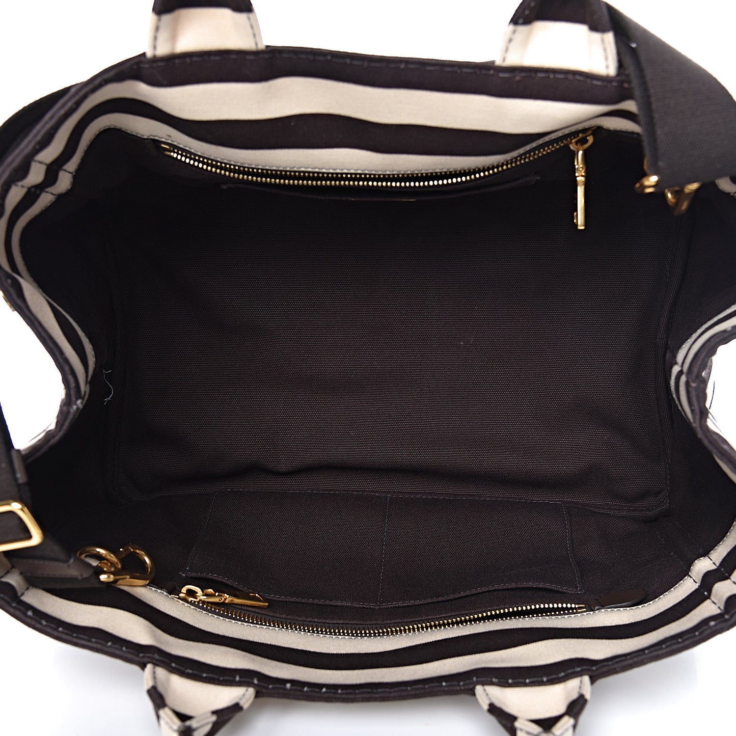 Canapa Striped Logo Tote Tabacco