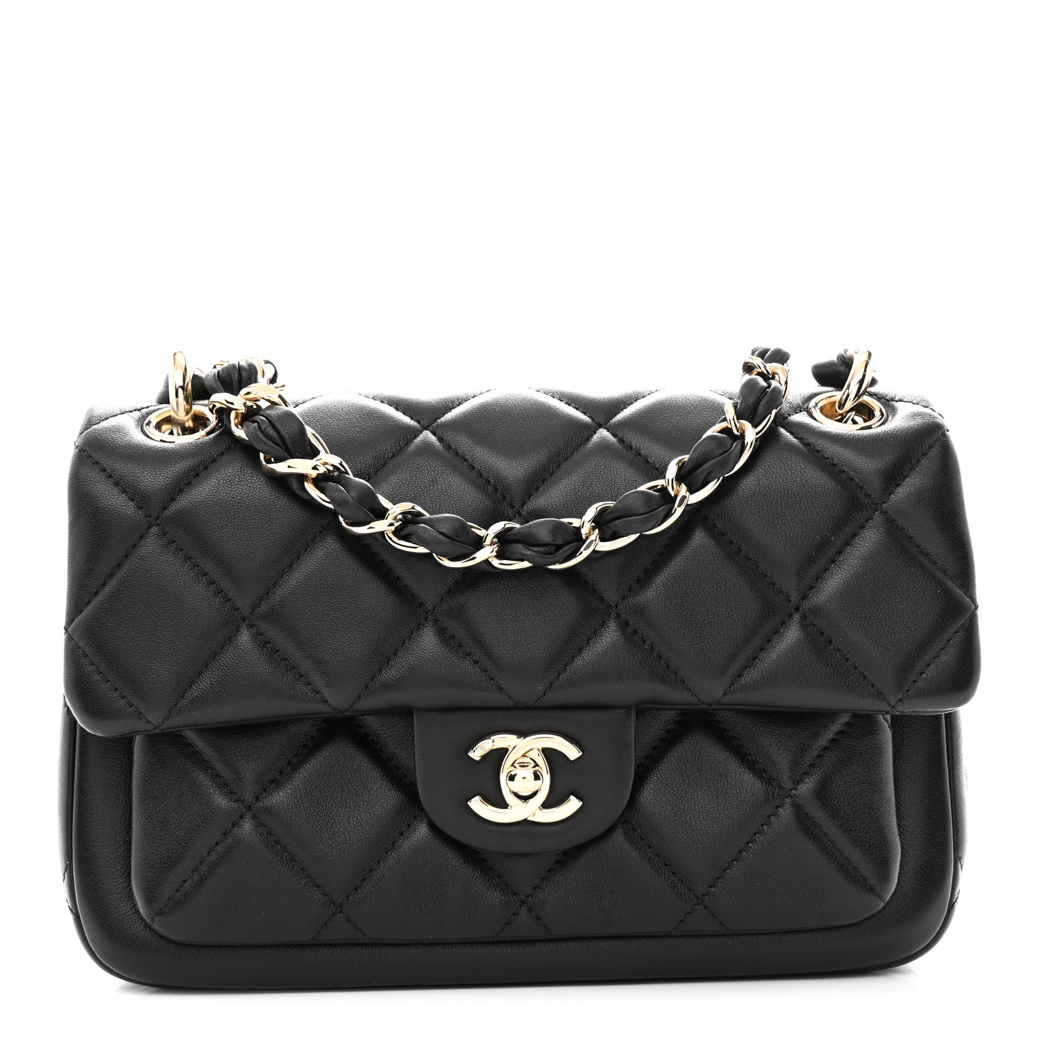 Chanel Calfskin Quilted Pocket Chic Flap Bag Black 1 of 11