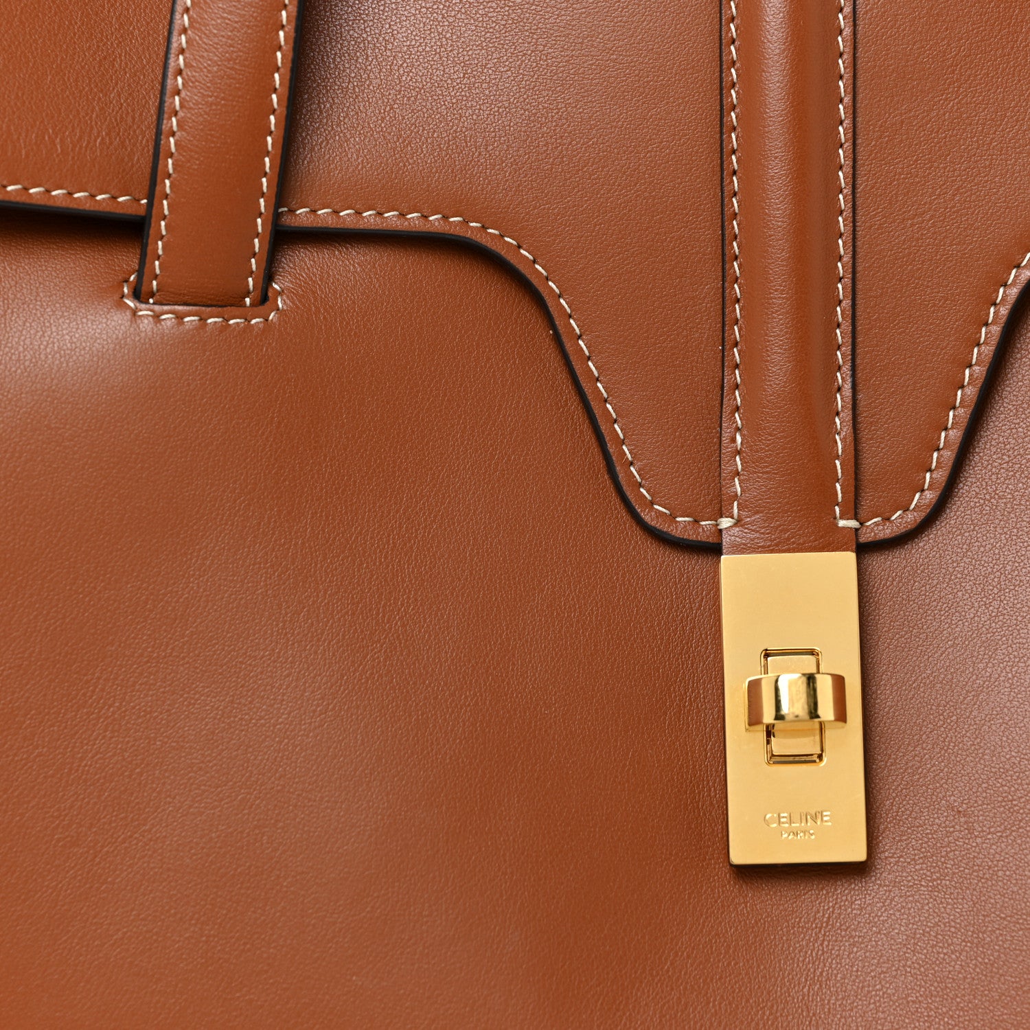 Celine Calfskin Medium Soft 16 Bag Tan 9 of 15