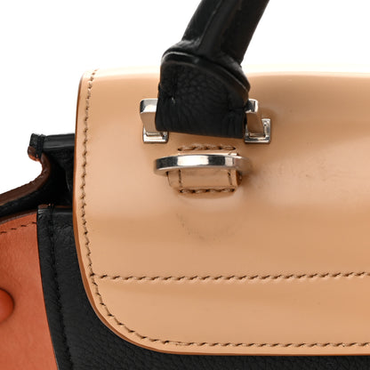 Celine Spazzolato Calfskin Nubuck Small Tri-color Trapeze Nude 15 of 15