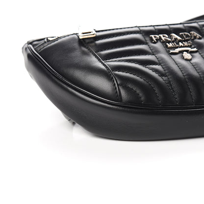 Prada Soft Calfskin Impunture Diagramme Belt Bag Black 4 of 8