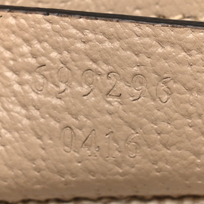 Gucci GG Supreme Monogram Textured Dollar Calfskin Mini Horsebit 1955 Shoulder Bag Beige Mystic White Oatmeal 7 of 16