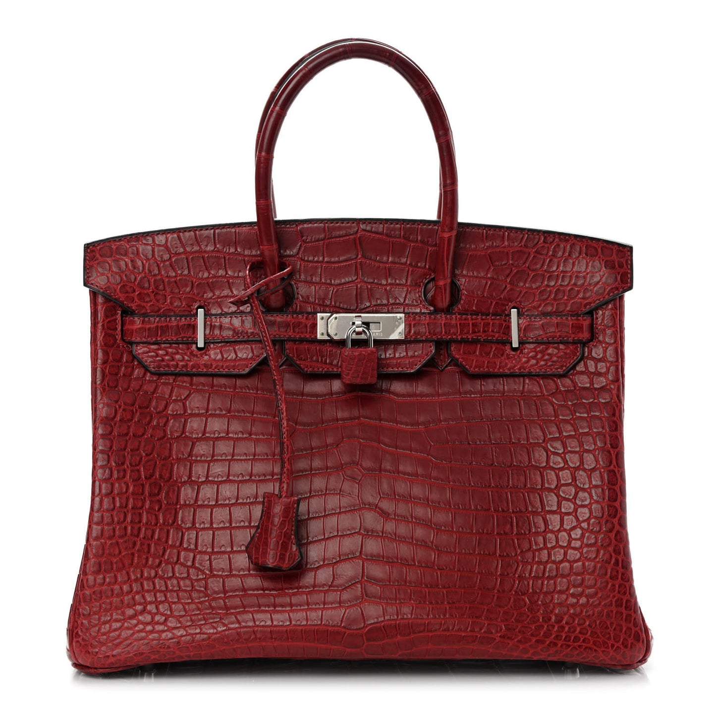Matte Porosus Crocodile Birkin 35 Rouge H
