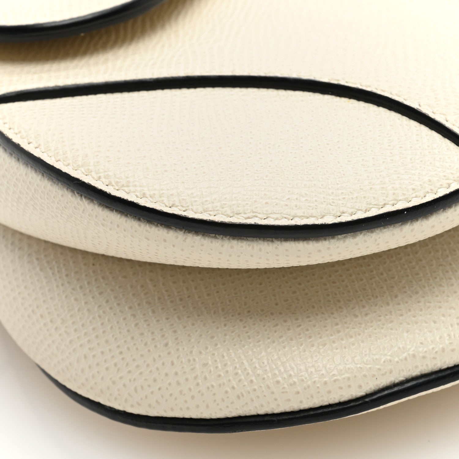 Christian Dior Grained Calfskin Mini Saddle Bag White 10 of 12