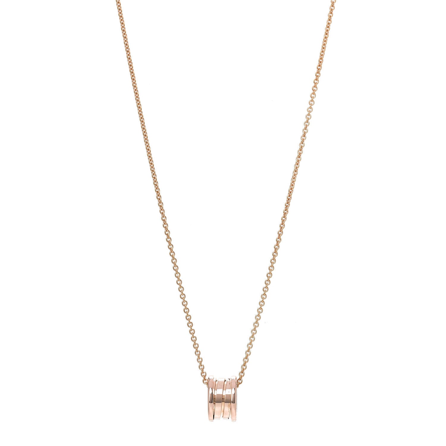 Bulgari 18K Rose Gold B.Zero1 Pendant Necklace 1 of 7