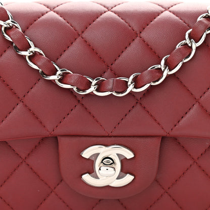 Chanel Lambskin Quilted Mini Rectangular Flap Burgundy 8 of 11