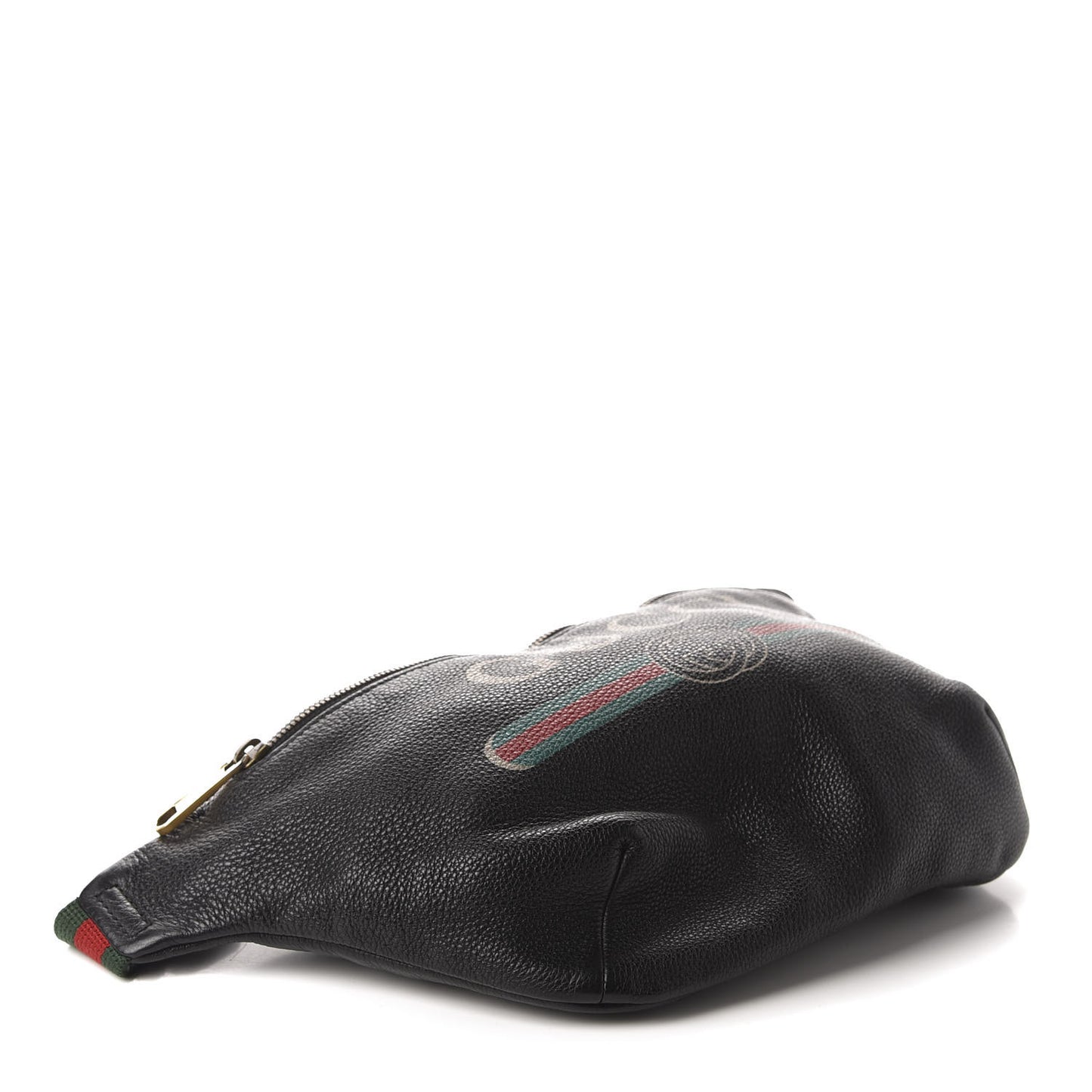 Grained Calfskin Logo Belt Bag Black