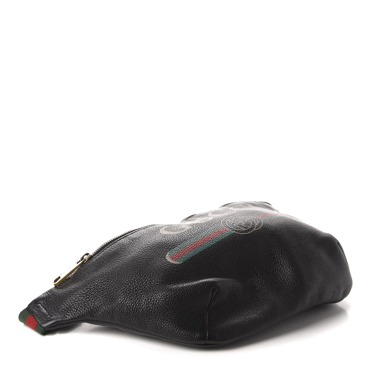 Gucci Grained Calfskin Logo Belt Bag Black 4 of 14