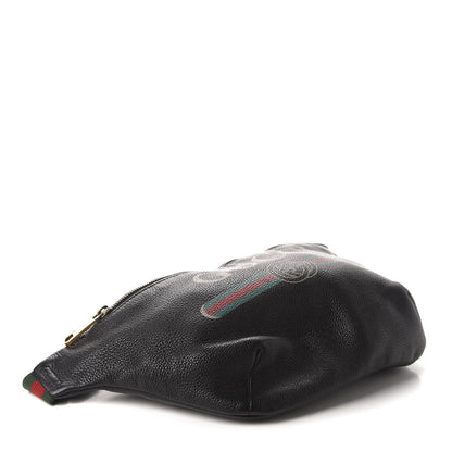 Gucci Grained Calfskin Logo Belt Bag Black 4 of 14