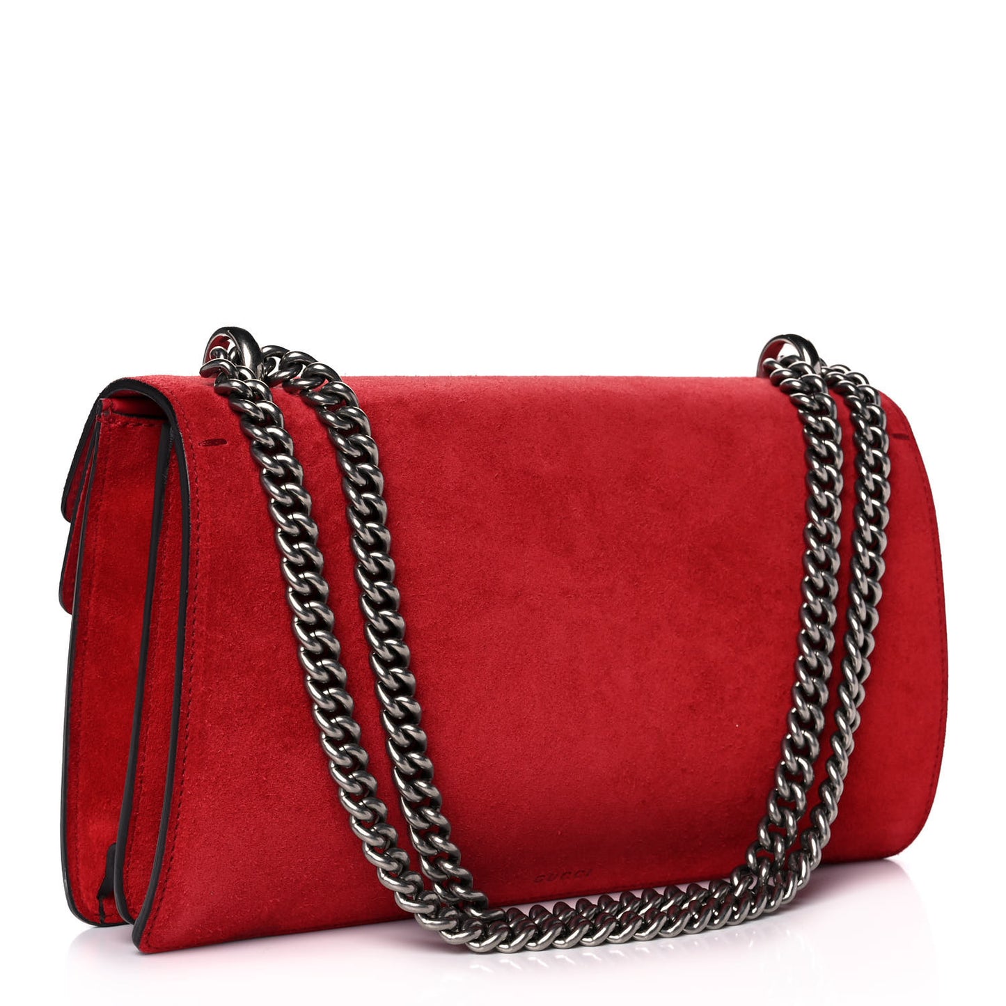 Suede Vitello Velvet Small Dionysus Shoulder Bag Vulcanic Red