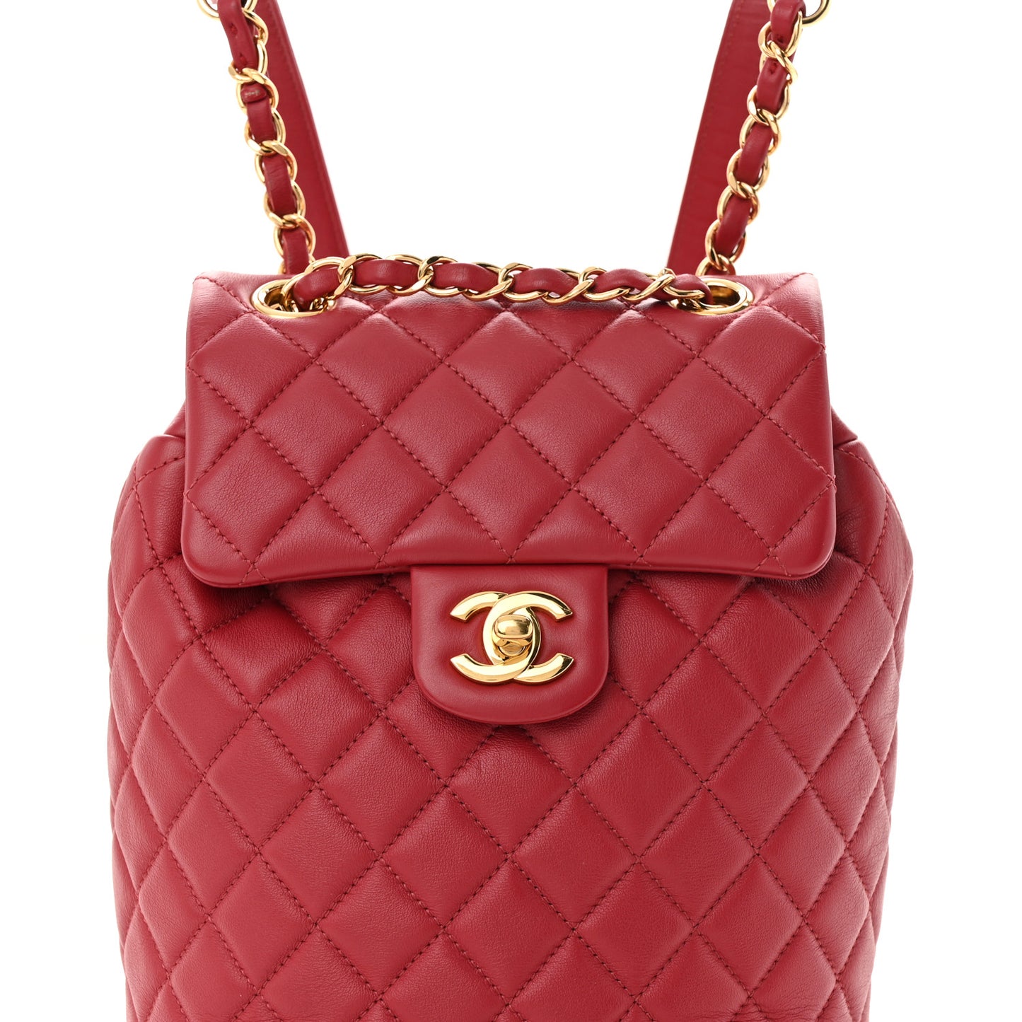 Calfskin Quilted Mini Urban Spirit Backpack Red