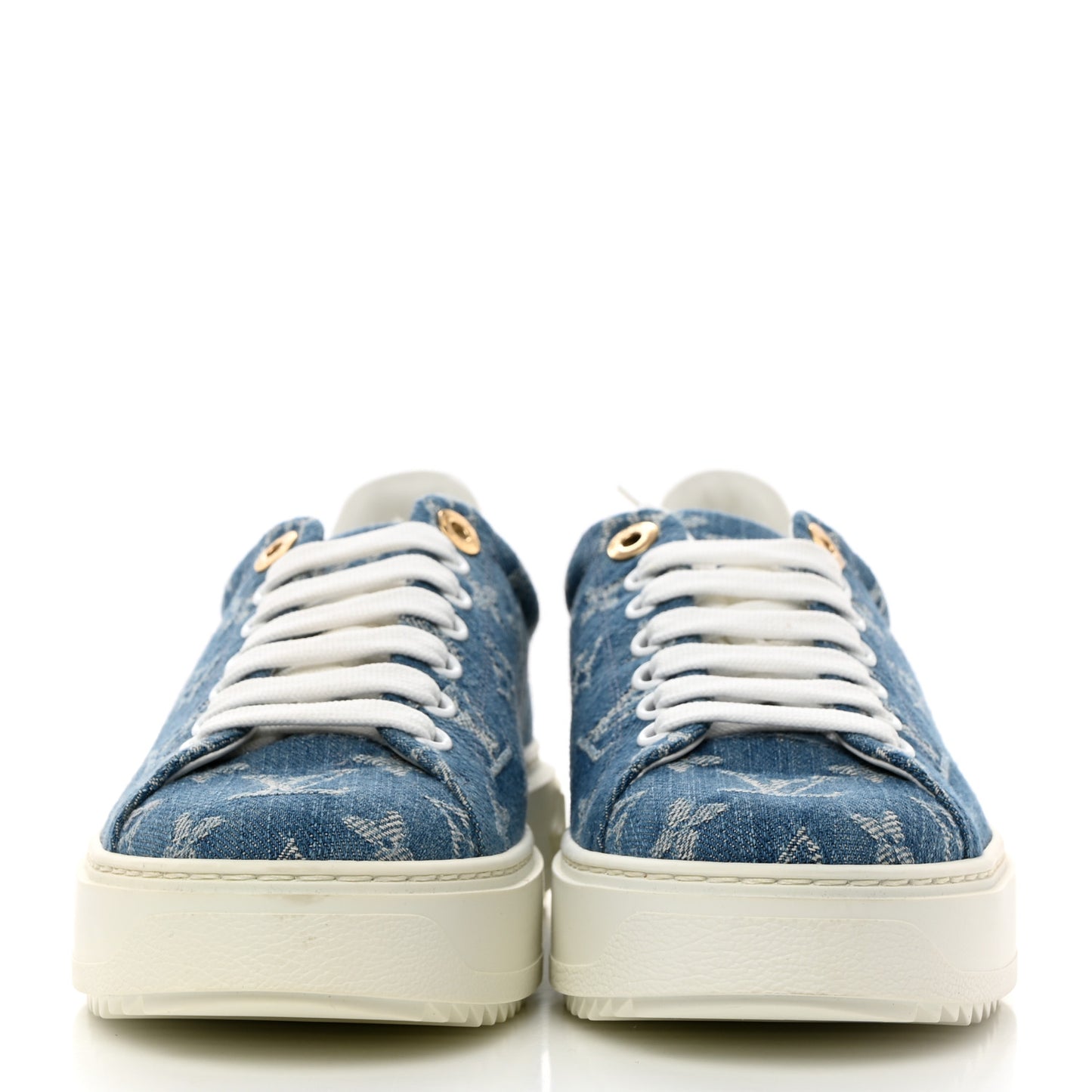 Denim Monogram Time Out Sneakers 38