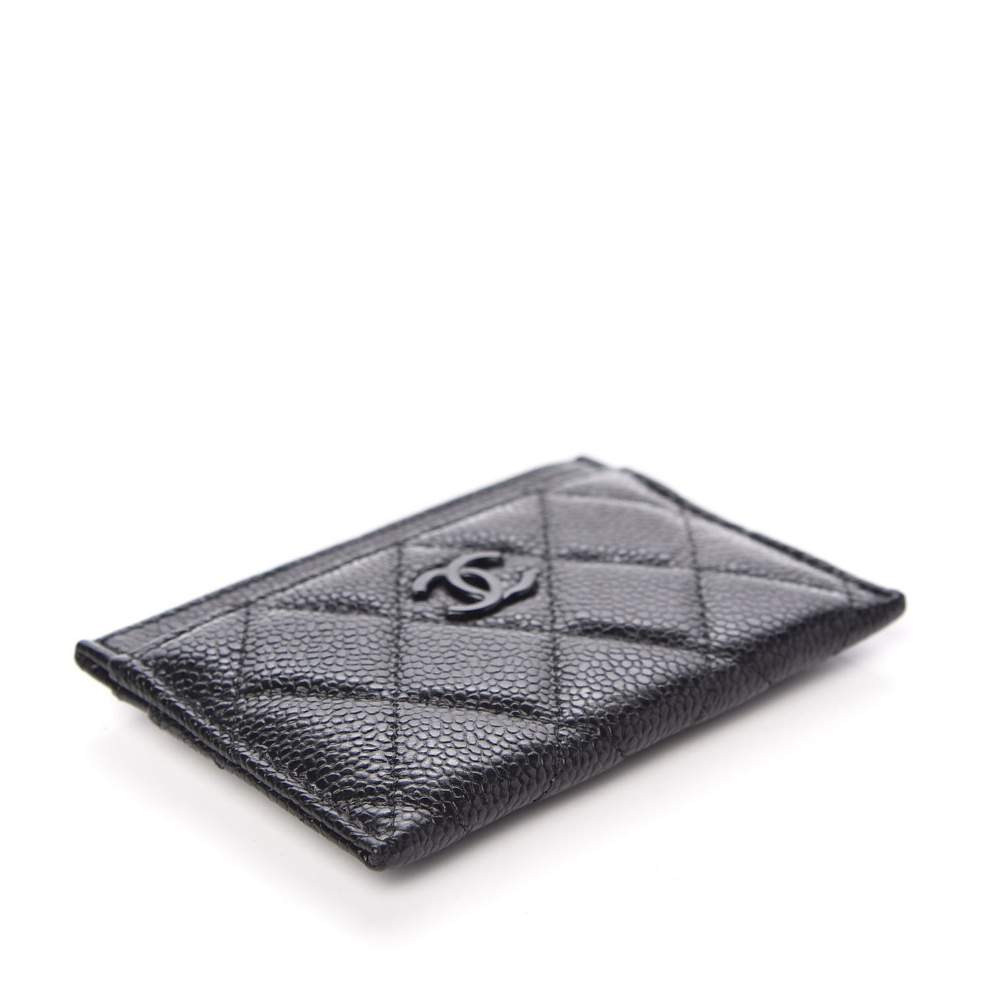 Caviar Quilted Incognito Card Holder Black