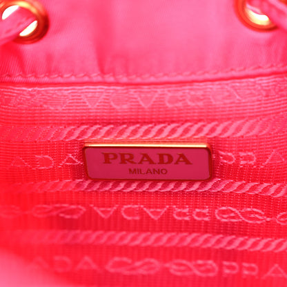 Prada Re-Nylon Saffiano Duet Bucket Crossbody Bag Fuxia 6 of 12