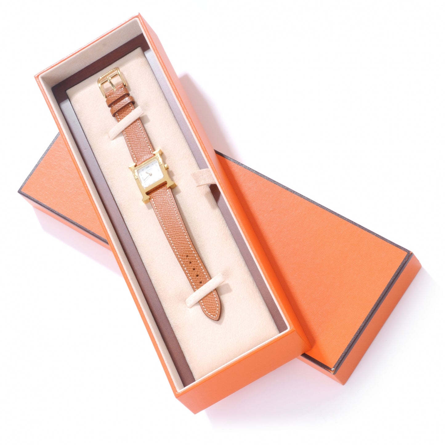 Stainless Steel Epsom 21mm Heure H Hour Quartz Watch Gold