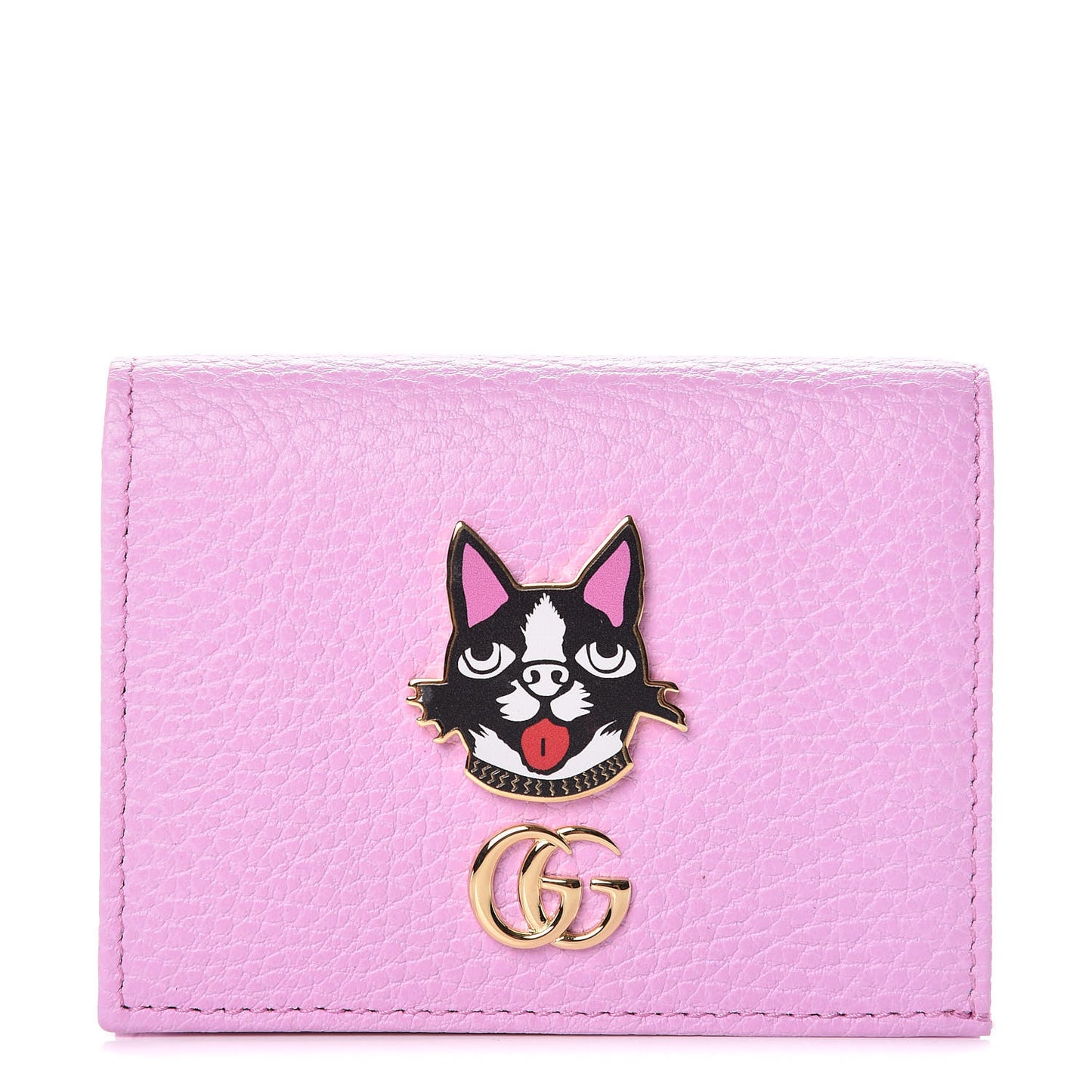 Dollar Calfskin Bosco Card Case Wallet Malva