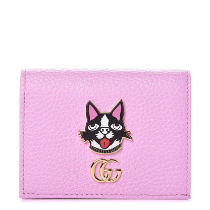Gucci Dollar Calfskin Bosco Card Case Wallet Malva 1 of 8