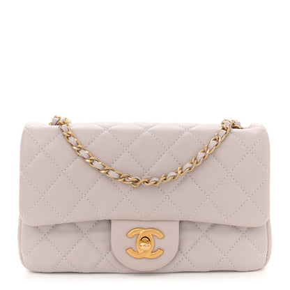 Chanel Lambskin Quilted Mini Rectangular Pearl Crush Flap Grey 1 of 11