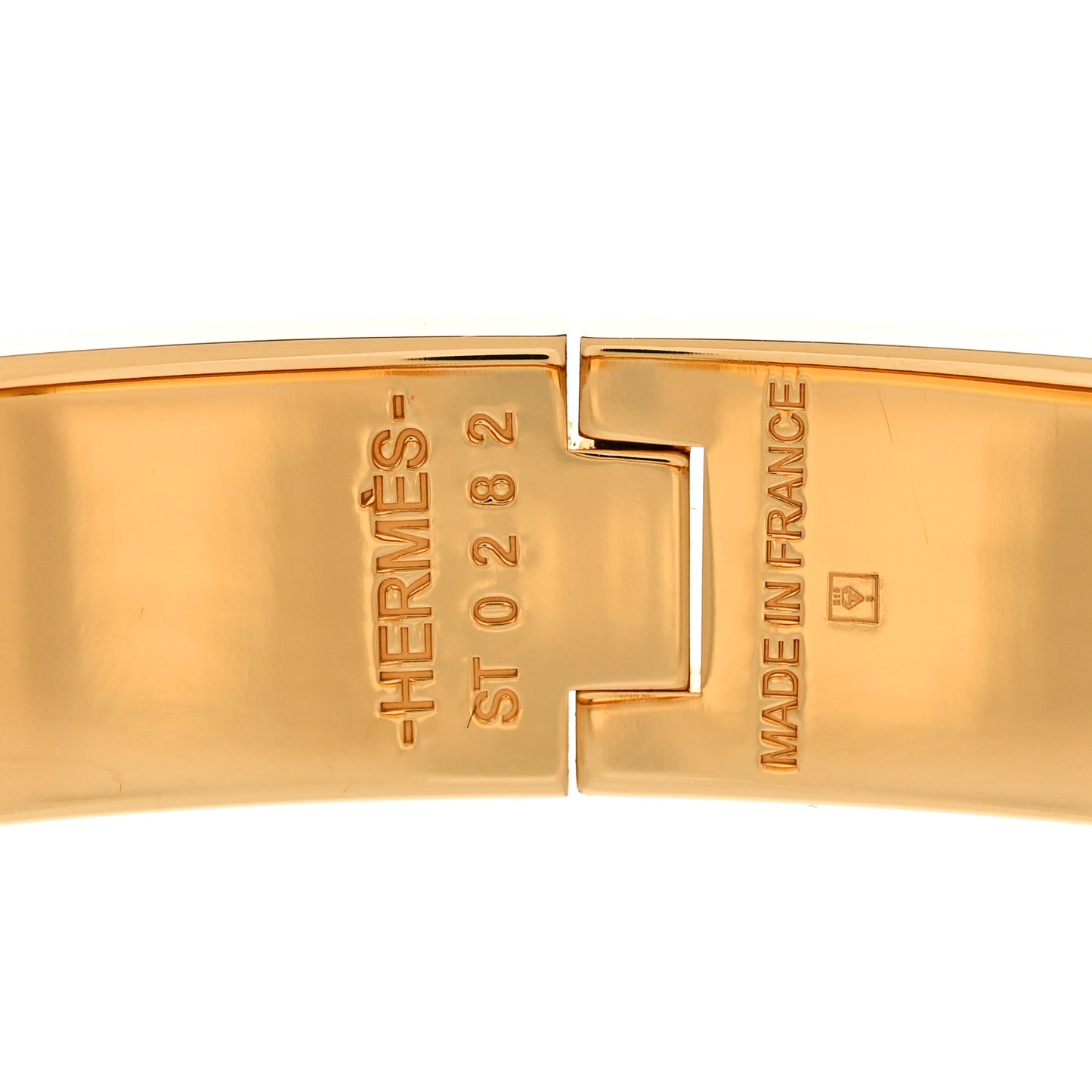 Enamel Narrow Clic Clac H Bracelet PM Orange Papaye
