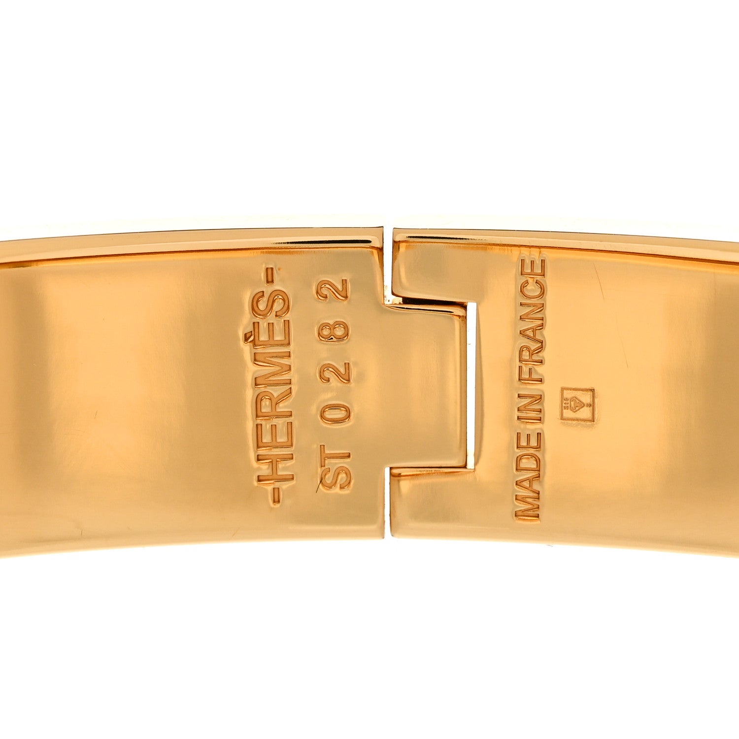 Hermes Enamel Narrow Clic Clac H Bracelet PM Orange Papaye 4 of 5