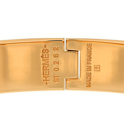 Hermes Enamel Narrow Clic Clac H Bracelet PM Orange Papaye 4 of 5