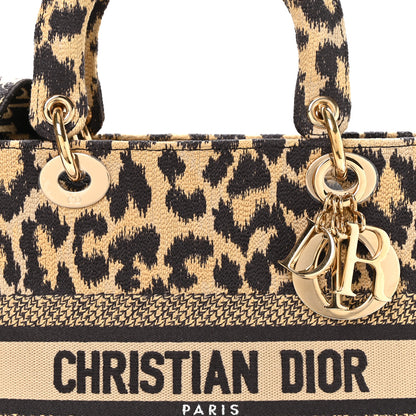 Christian Dior Canvas Medium Mizza Embroidered Lady D-Lite Beige Multicolor 7 of 9