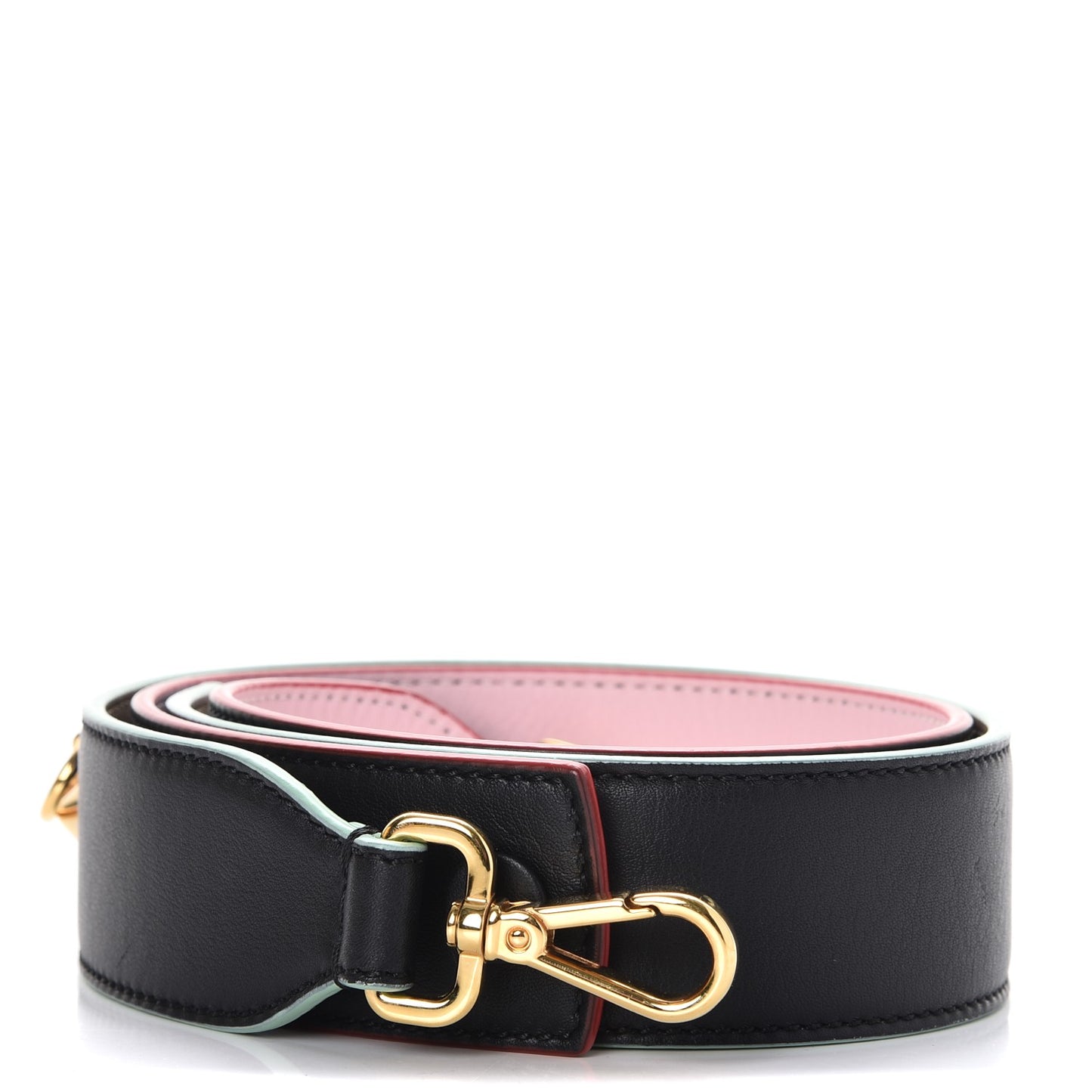 Vitello Dolce Tri-Color Buttoned Strap You Black Peonia Cuoio