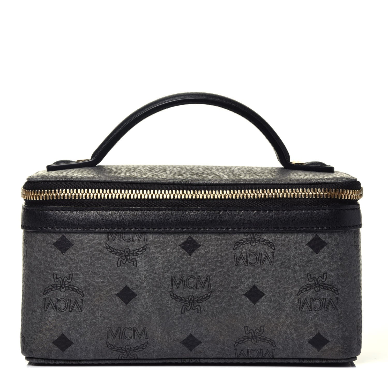 MCM Visetos Vanity Case Dark Grey Black 1 of 8