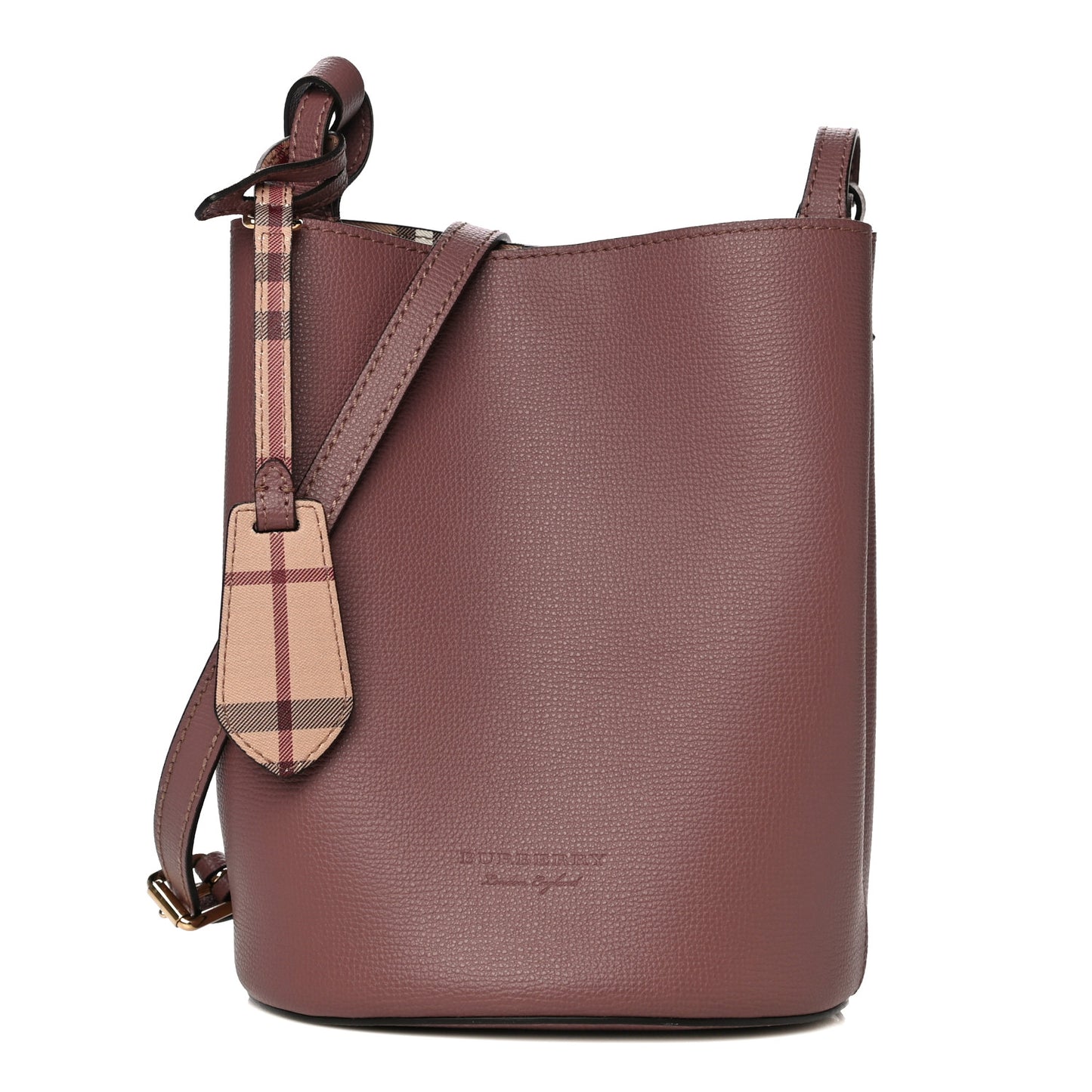 Calfskin Small Lorne Bucket Crossbody Light Elderberry