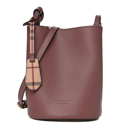 Burberry Calfskin Small Lorne Bucket Crossbody Light Elderberry 1 of 10