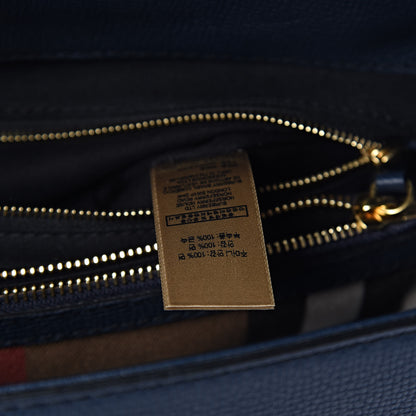 Burberry Derby Calfskin House Check Medium Camberley Ink Blue 10 of 10