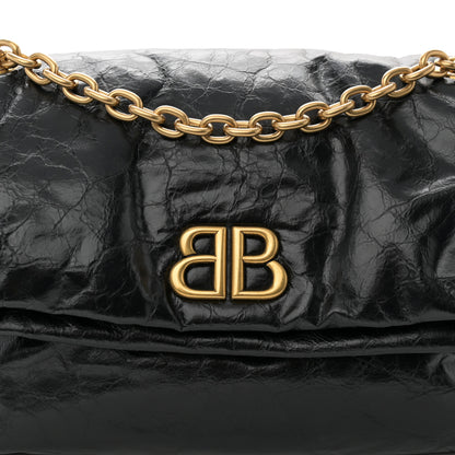 Balenciaga Arena Calfskin Small Monaco Chain Shoulder Bag Black 8 of 10
