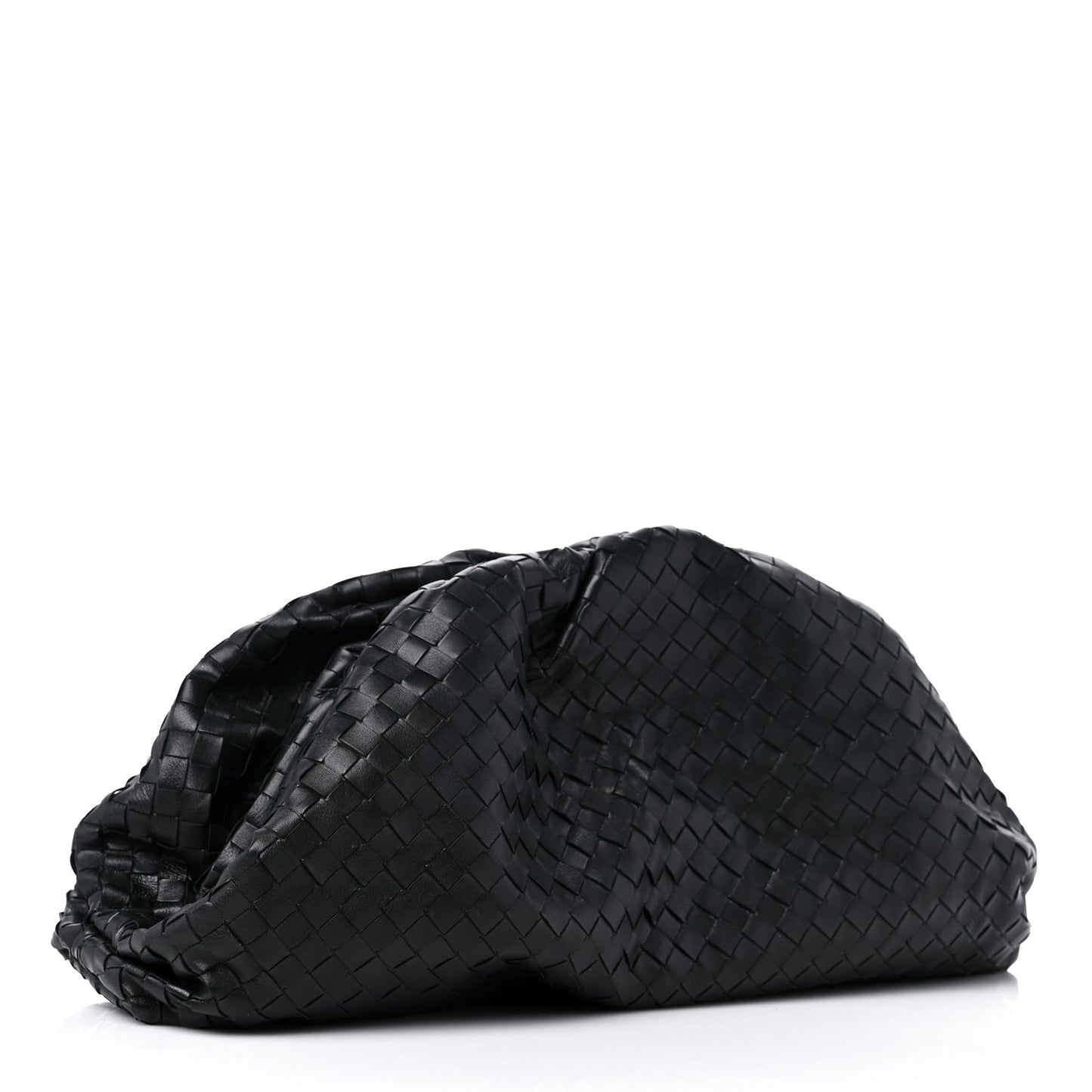 Nappa Maxi Intreccio The Pouch Oversized Clutch Black