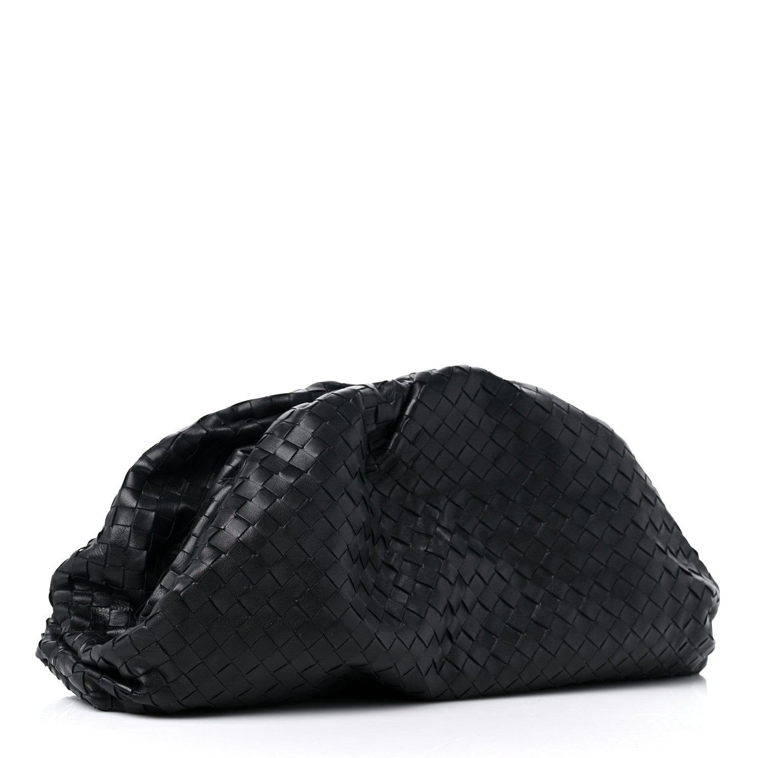 Bottega Veneta Nappa Maxi Intreccio The Pouch Oversized Clutch Black 3 of 11