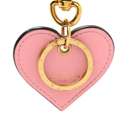 Louis Vuitton Vernis Degrade Love Lock Heart Key Holder Bag Charm Pink White 3 of 4