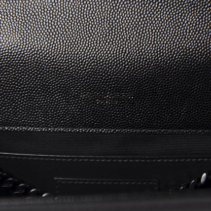 Saint Laurent Grain De Poudre Medium Classic Monogram Kate Satchel Black 8 of 10