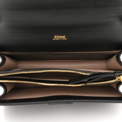 Chloe Shiny Goatskin Calfskin Aby Chain Shoulder Bag Black 5 of 8