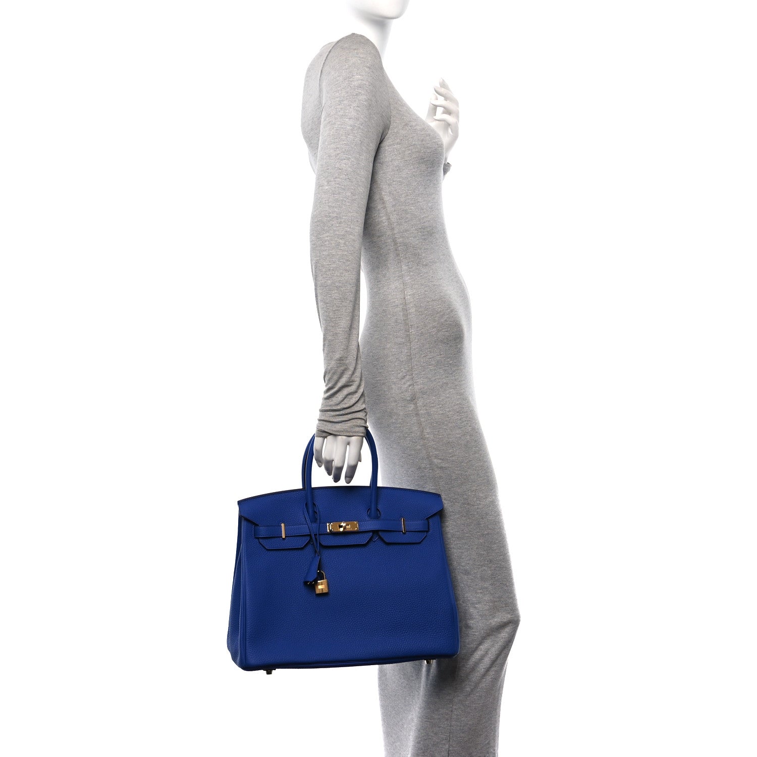 Hermes Togo Birkin 35 Bleu Electrique 2 of 12