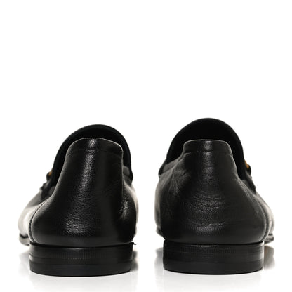 Gucci Lambskin Womens Brixton Horsebit Loafers 38.5 Black 5 of 10